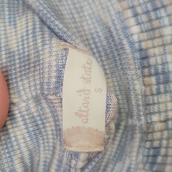 Altar'd State Small Blue, Tan, and White Space Dyed Wide Leg Pants NWT - Picture 4 of 6